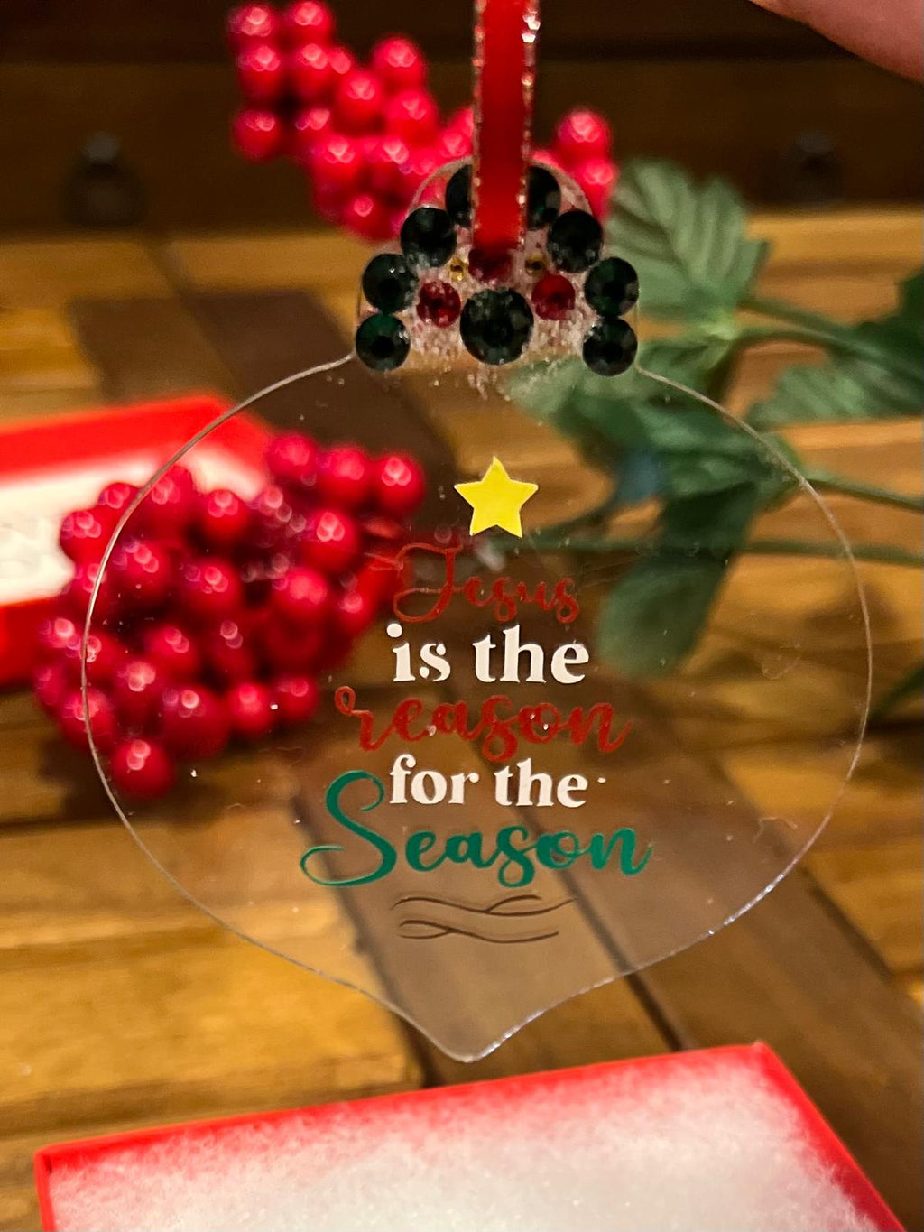 Jesus is the Reason for the Season Acrylic Ornament